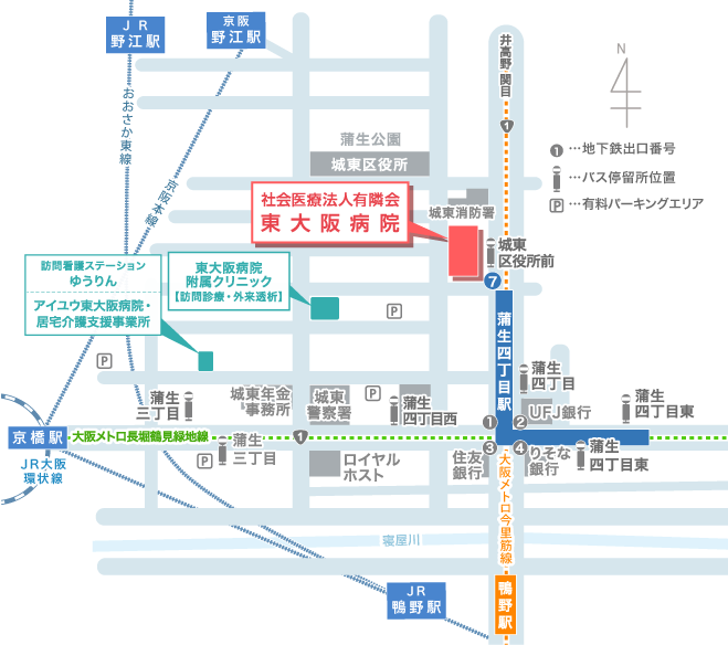 東大阪病院 地図